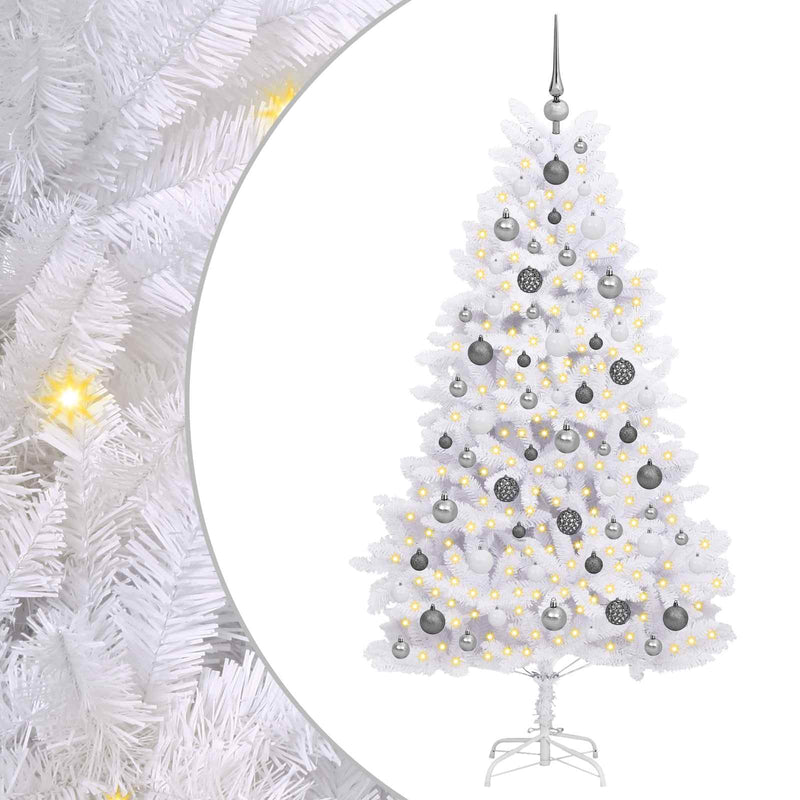 Load image into Gallery viewer, Vidaxl kunstkerstboom wit 90 x 90 x 180 cm pvc en metaal

