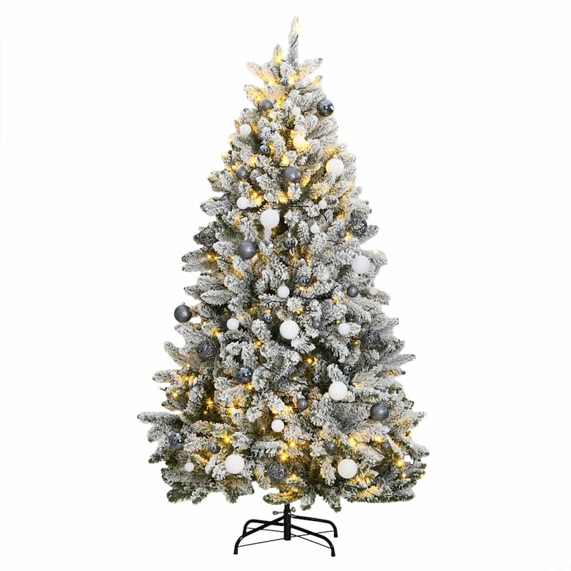 Load image into Gallery viewer, Vidaxl kunstkerstboom met scharnieren 300 led's en kerstballen 300 cm
