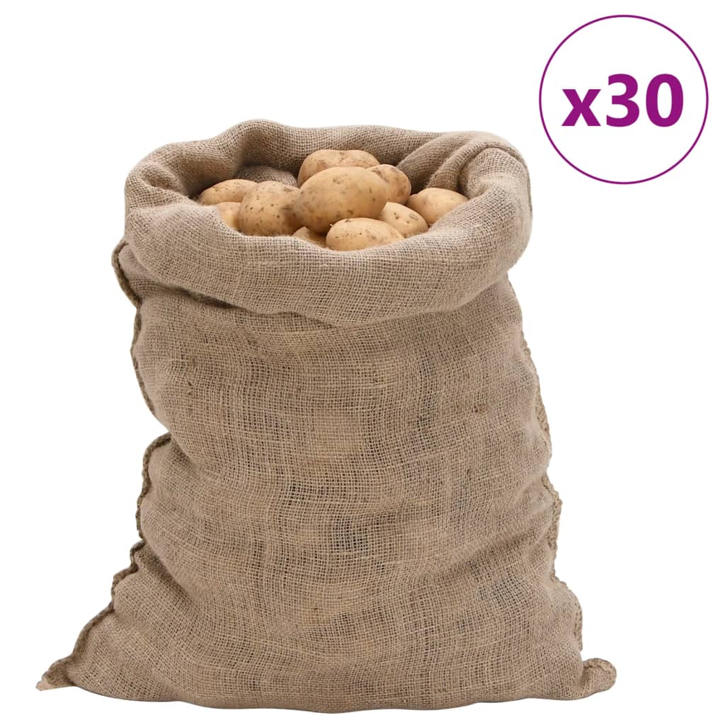 VidaXL Jutezakken 30 stuks 220 g m² 60x105 cm 100% jute