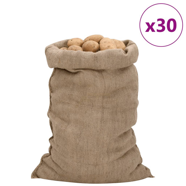 VidaXL Jutezakken 30 stuks 340 g m² 60x105 cm 100% jute