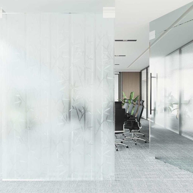 Load image into Gallery viewer, Vidaxl raamfolie bamboepatroon mat 60x500 cm pvc

