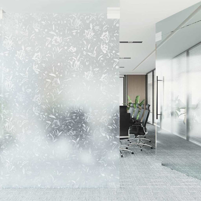 Load image into Gallery viewer, Vidaxl raamfolie bloemenpatroon mat 60x500 cm pvc
