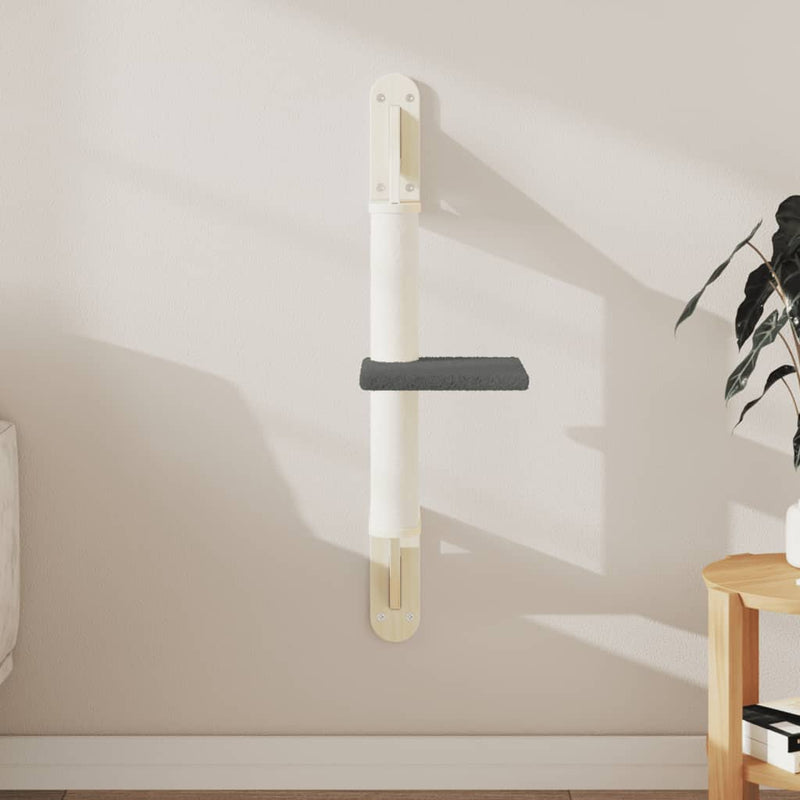 Load image into Gallery viewer, Vidaxl kattenmeubel wandgemonteerd met krabpaal 85,5 cm donkergrijs
