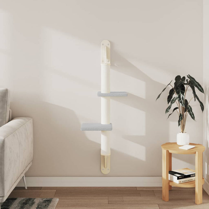 Load image into Gallery viewer, Vidaxl kattenmeubel wandgemonteerd met krabpaal 108 cm lichtgrijs
