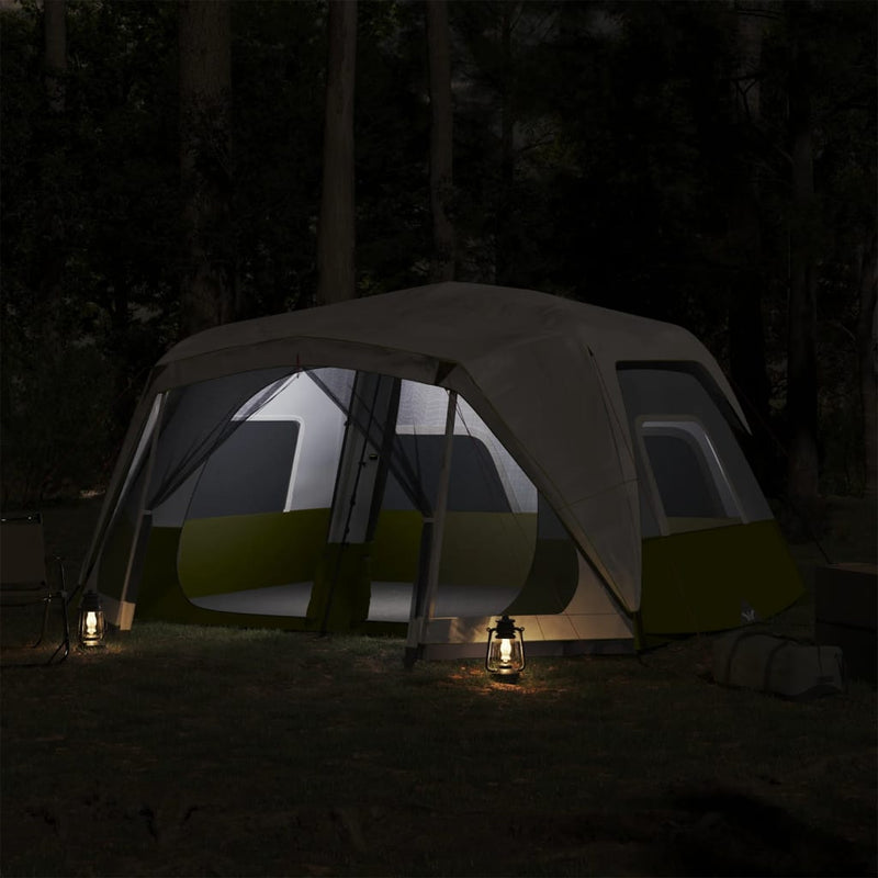 Load image into Gallery viewer, Vidaxl tent met led 10-persoons snelontgrendeling lichtgroen
