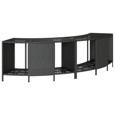 Vidaxl opbergschappen voor hottub 2 st poly rattan zwart