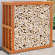 Vidaxl houtblokhouder 108x52x106 cm massief grenenhout wasbruin