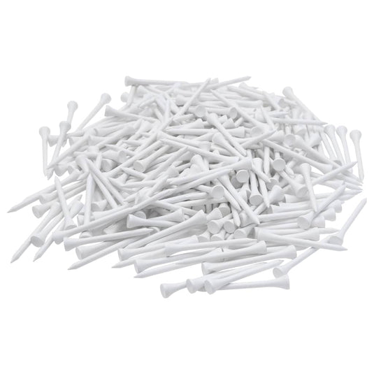 Vidaxl 1000 st golftees 83 mm bamboe wit