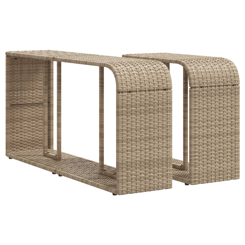Load image into Gallery viewer, Vidaxl opbergschappen 2 st poly rattan beige
