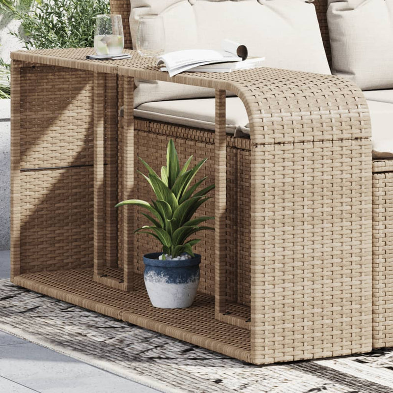 Load image into Gallery viewer, Vidaxl opbergschappen 2 st poly rattan beige
