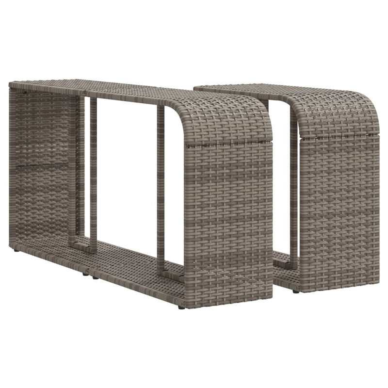 Load image into Gallery viewer, Vidaxl opbergschappen 2 st poly rattan grijs
