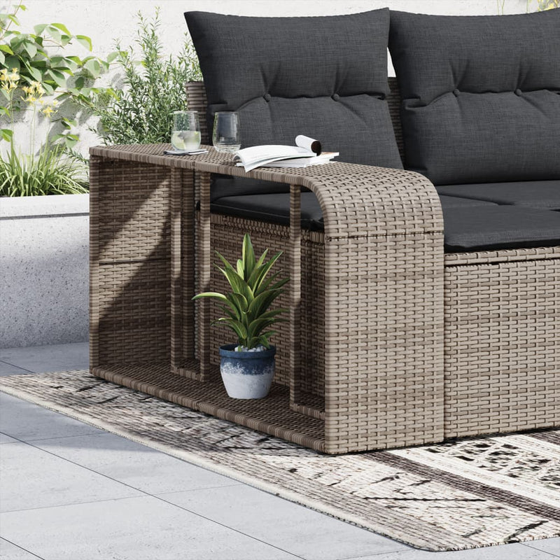 Load image into Gallery viewer, Vidaxl opbergschappen 2 st poly rattan grijs
