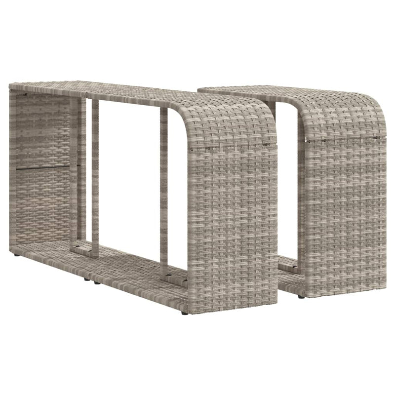 Load image into Gallery viewer, Vidaxl opbergschappen 2 st poly rattan lichtgrijs
