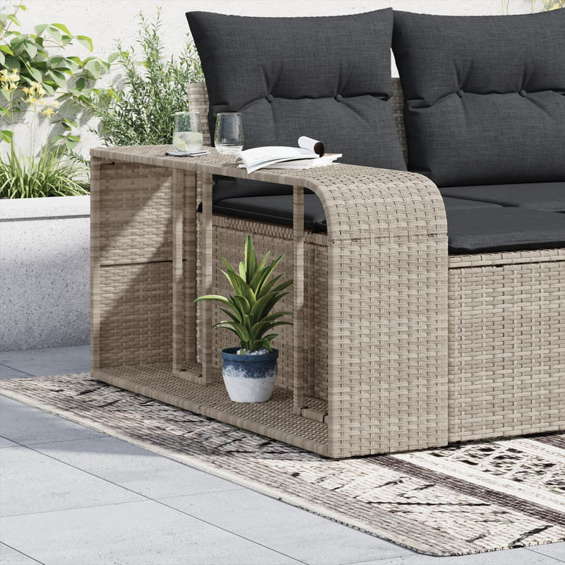Load image into Gallery viewer, Vidaxl opbergschappen 2 st poly rattan lichtgrijs
