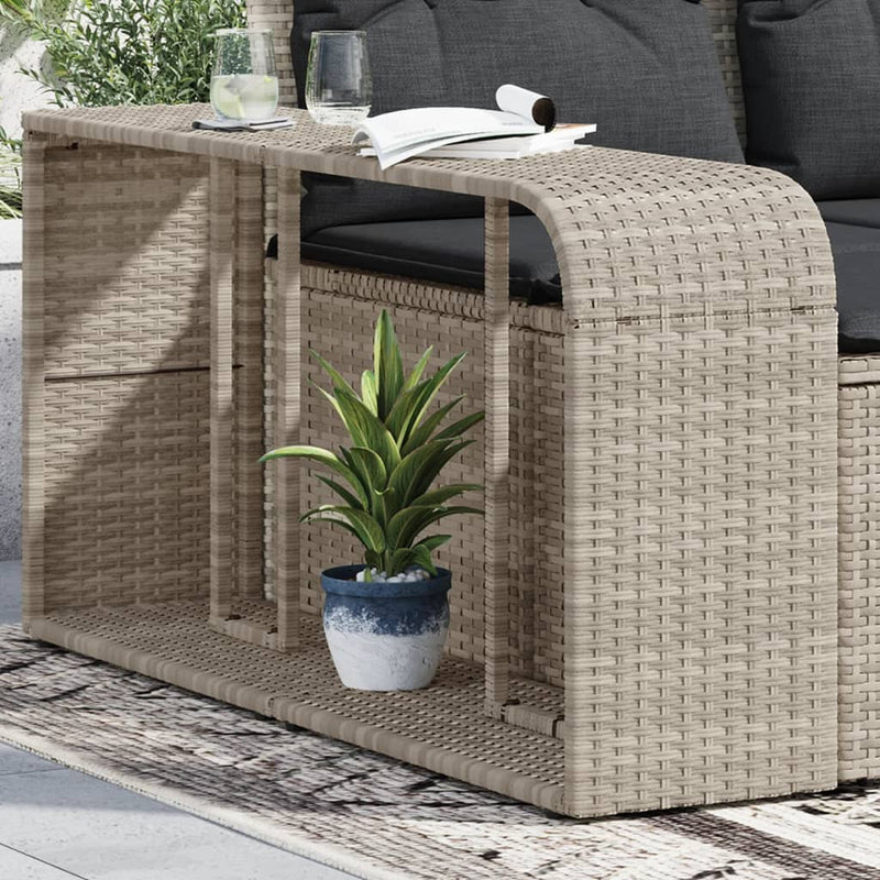 Load image into Gallery viewer, Vidaxl opbergschappen 2 st poly rattan lichtgrijs
