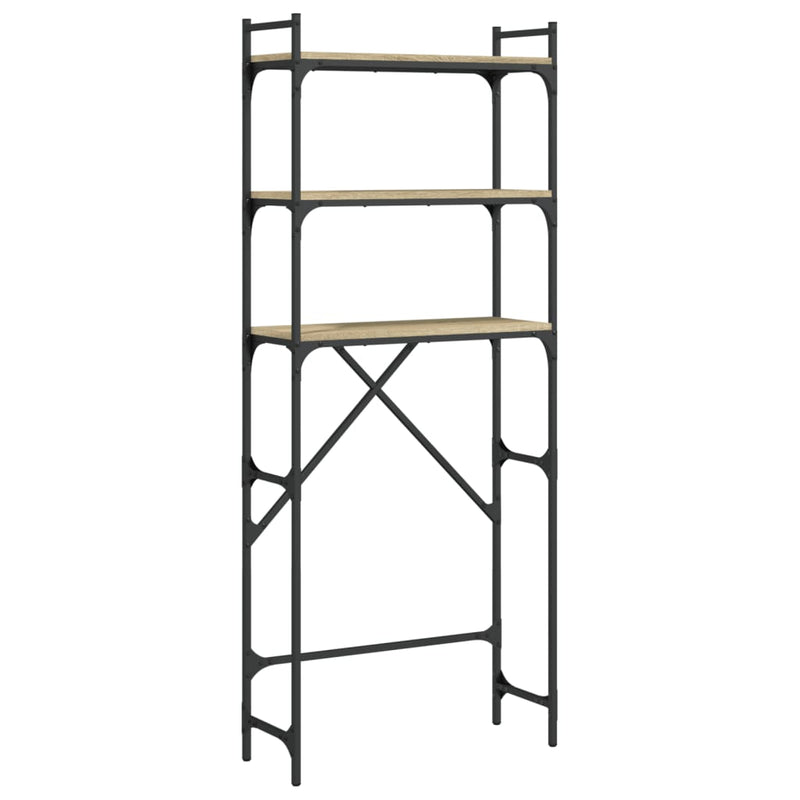 Load image into Gallery viewer, Vidaxl wasmachinerek 67x25x163 cm bewerkt hout sonoma eikenkleurig
