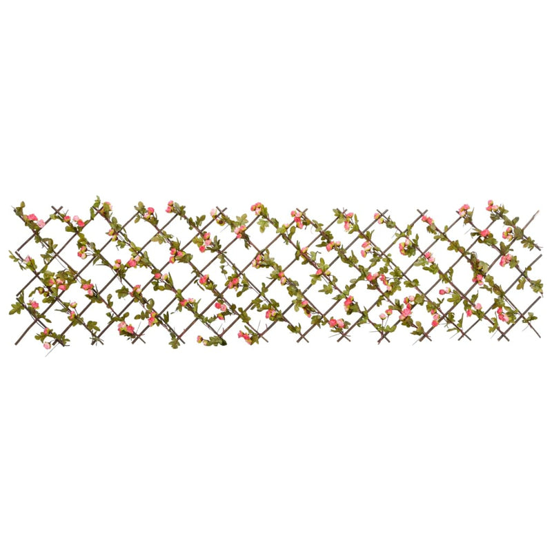 Load image into Gallery viewer, Vidaxl kunstplant klimop op latwerk uittrekbaar 180x60 cm donkerroze
