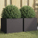 Vidaxl plantenbakken 2 st 32x30x29 cm staal zwart
