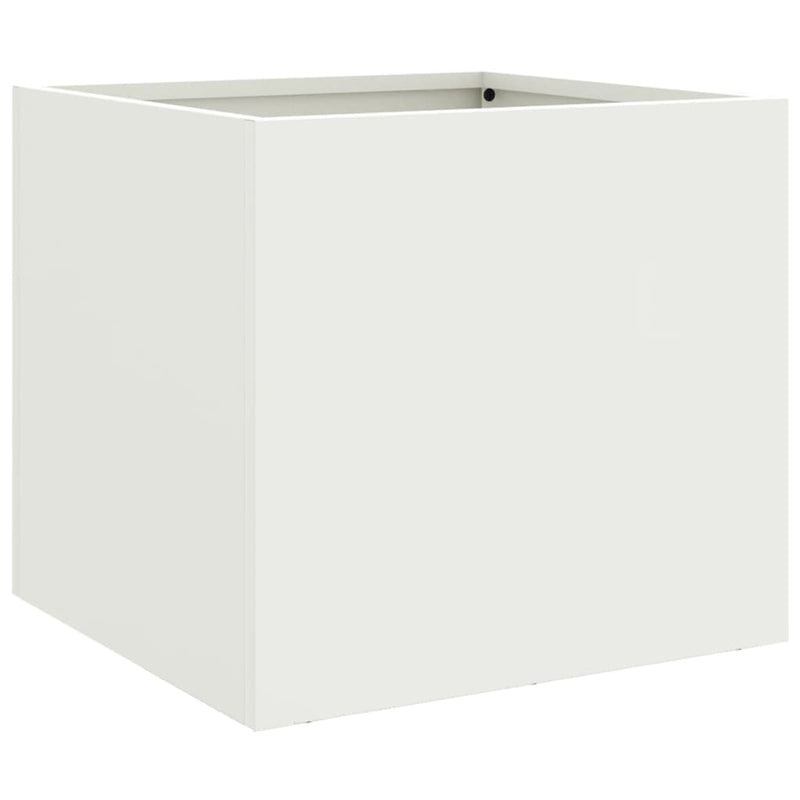 Load image into Gallery viewer, Vidaxl plantenbak 32x30x29 cm staal wit
