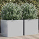 Vidaxl plantenbakken 2 st 42x40x39 cm gegalvaniseerd staal zilverkleur