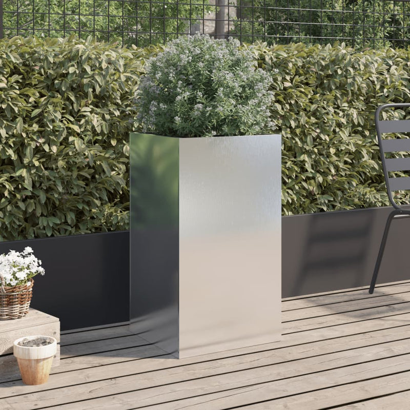Load image into Gallery viewer, Vidaxl plantenbak 42x38x75 cm roestvrij staal zilverkleurig
