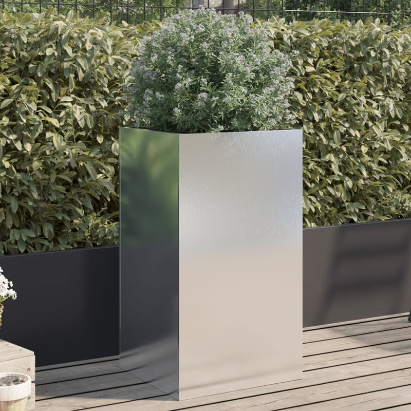 Load image into Gallery viewer, Vidaxl plantenbak 42x38x75 cm roestvrij staal zilverkleurig
