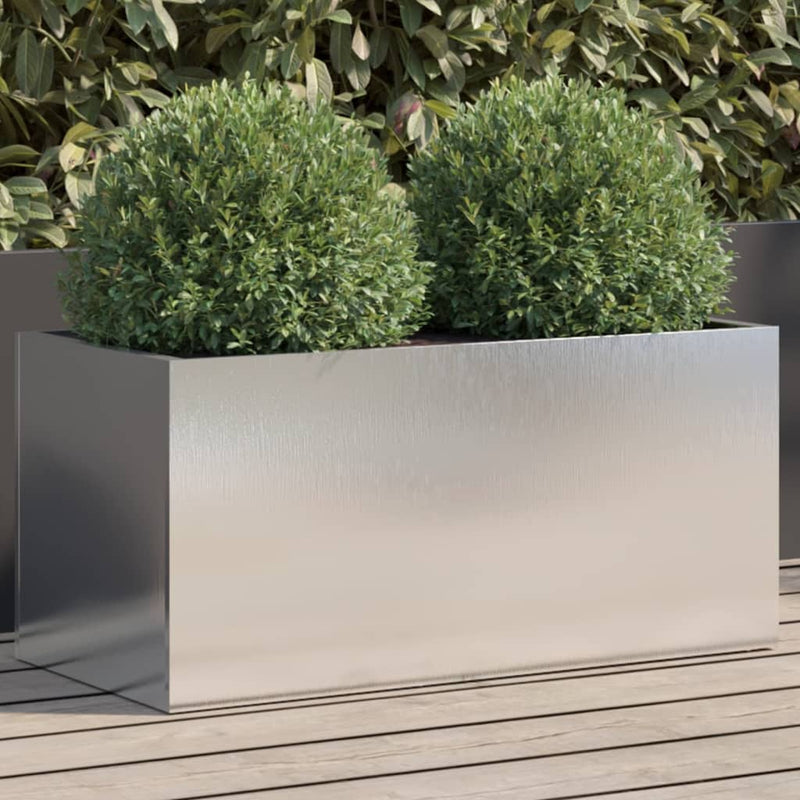 Load image into Gallery viewer, Vidaxl plantenbak 62x30x29 cm roestvrij staal zilverkleurig
