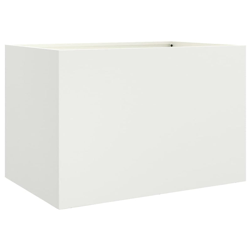 Load image into Gallery viewer, Vidaxl plantenbak 62x40x39 cm staal wit

