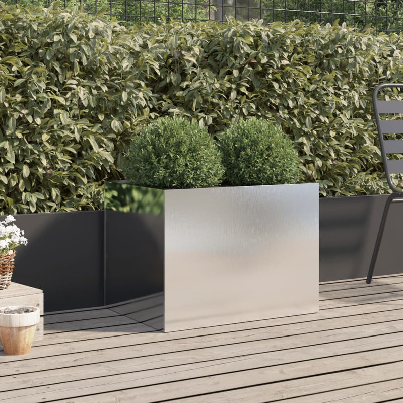 Load image into Gallery viewer, Vidaxl plantenbak 62x47x46 cm roestvrij staal zilverkleurig
