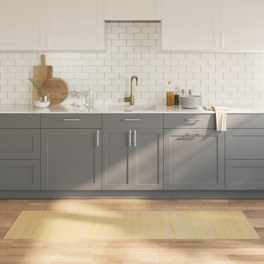 Vidaxl vloerkleed rechthoekig 60x200 cm bamboe lichtnaturel