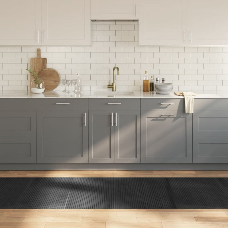 Load image into Gallery viewer, Vidaxl vloerkleed rechthoekig 80x300 cm bamboe grijs
