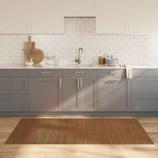 Vidaxl vloerkleed rechthoekig 100x200 cm bamboe bruin