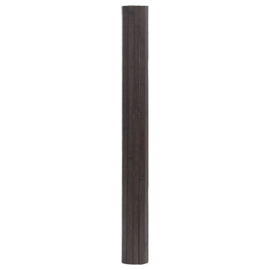 Vidaxl vloerkleed rechthoekig 100x400 cm bamboe donkerbruin