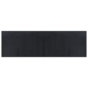 Vidaxl vloerkleed rechthoekig 60x200 cm bamboe zwart