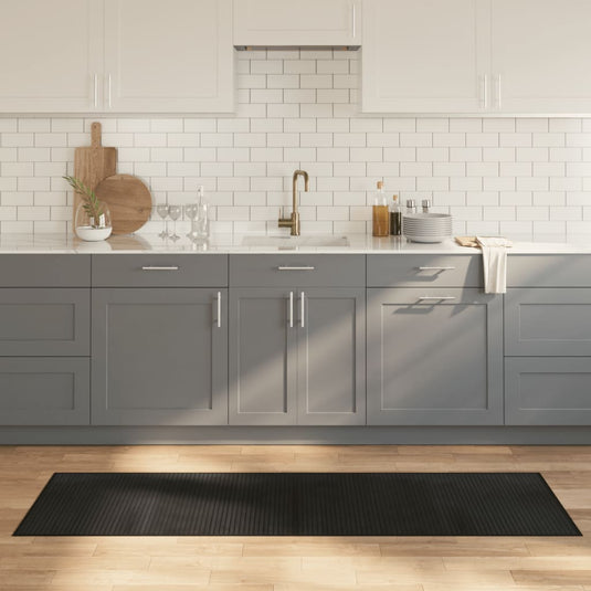 Vidaxl vloerkleed rechthoekig 60x200 cm bamboe zwart
