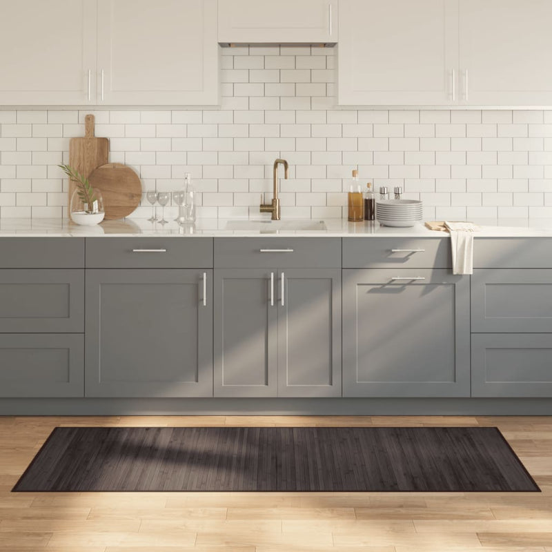 Load image into Gallery viewer, Vidaxl vloerkleed rechthoekig 70x200 cm bamboe donkerbruin
