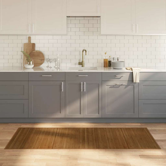 Vidaxl vloerkleed rechthoekig 80x200 cm bamboe bruin