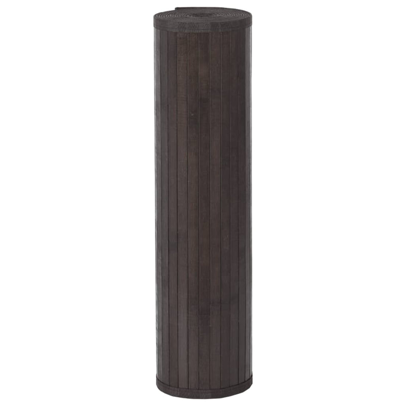 Afbeelding laden in galerijviewer, Vidaxl vloerkleed rechthoekig 80x200 cm bamboe donkerbruin
