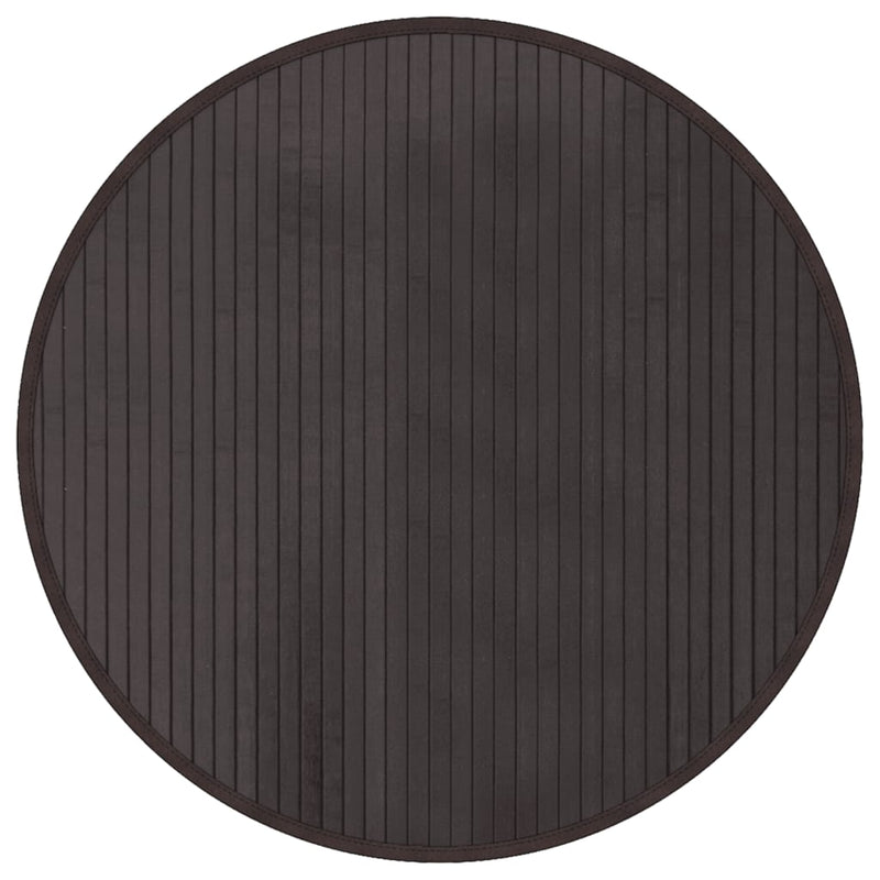 Load image into Gallery viewer, Vidaxl vloerkleed rond 60 cm bamboe donkerbruin
