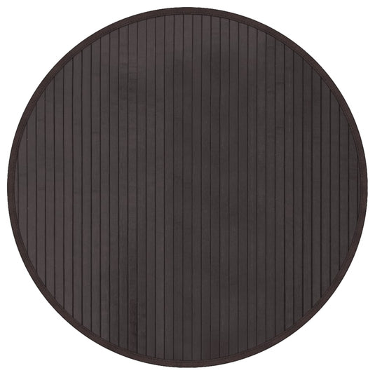 Vidaxl vloerkleed rond 60 cm bamboe donkerbruin
