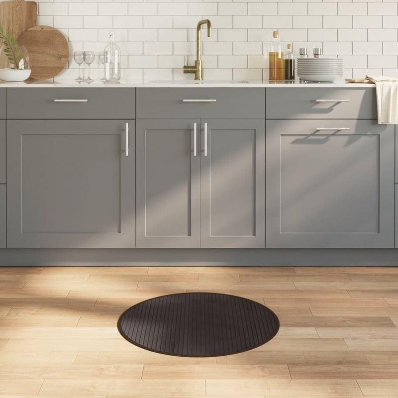 Load image into Gallery viewer, Vidaxl vloerkleed rond 60 cm bamboe donkerbruin
