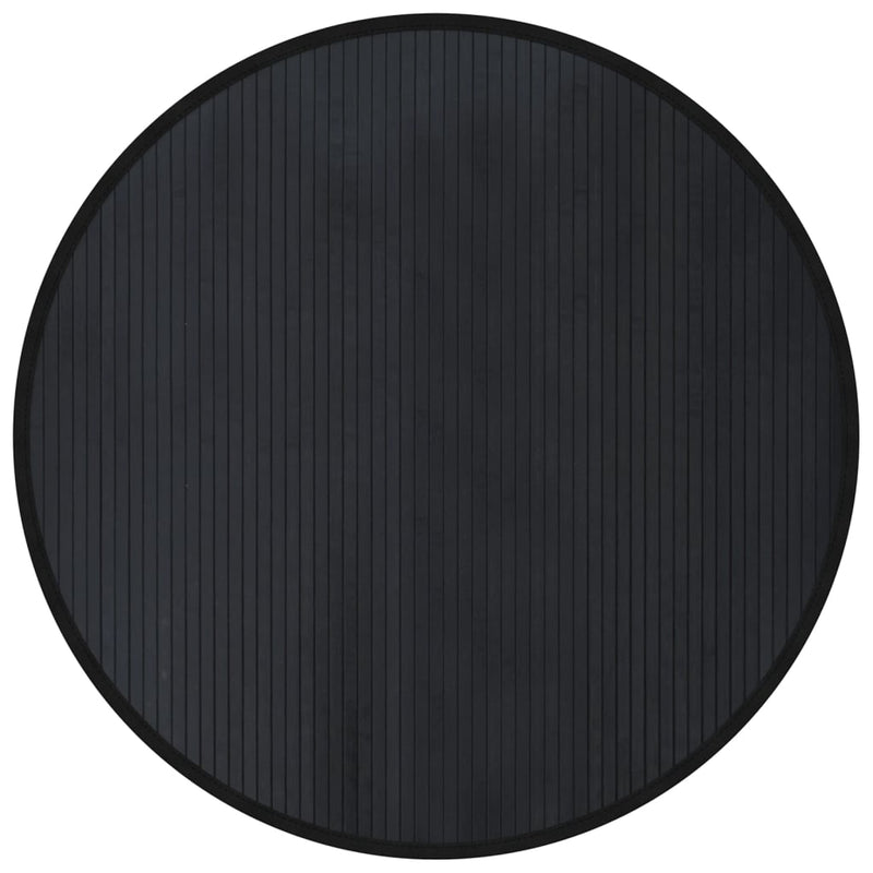 Load image into Gallery viewer, Vidaxl vloerkleed rond 100 cm bamboe zwart
