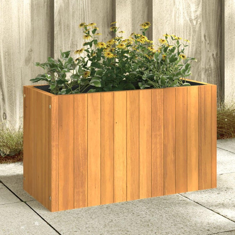 Load image into Gallery viewer, Vidaxl plantenbak 59x27,5x35 cm massief acaciahout
