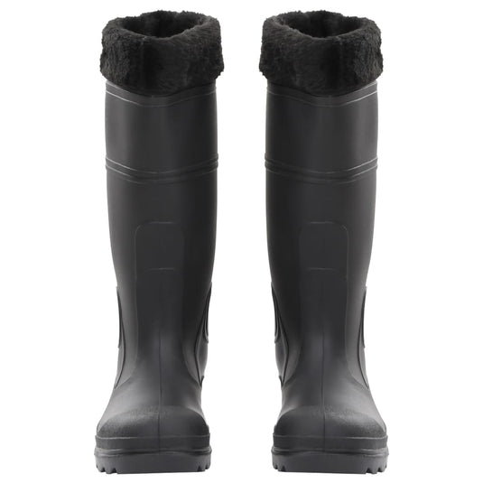 Vidaxl regenlaarzen met verwijderbare sokken maat 38 pvc zwart