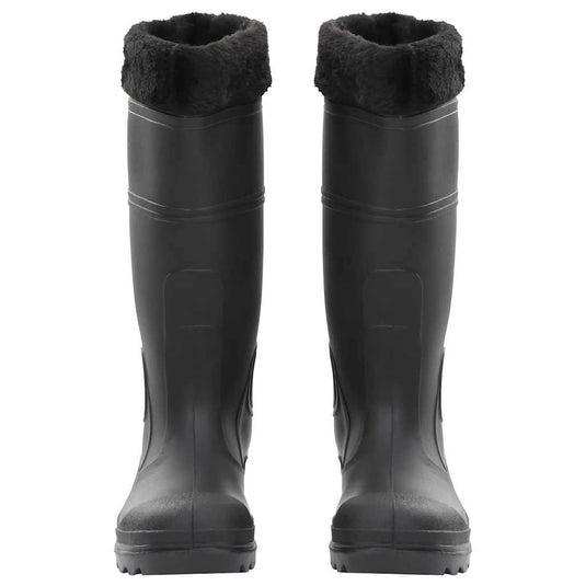 VidaXL Regenlaarzen met verwijderbare sokken maat 40 PVC zwart