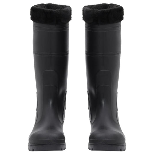 Vidaxl regenlaarzen met verwijderbare sokken maat 41 pvc zwart