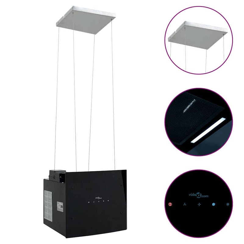 Load image into Gallery viewer, Vidaxl afzuigkap voor kookeiland met aanraaksensor lcd gehard glas
