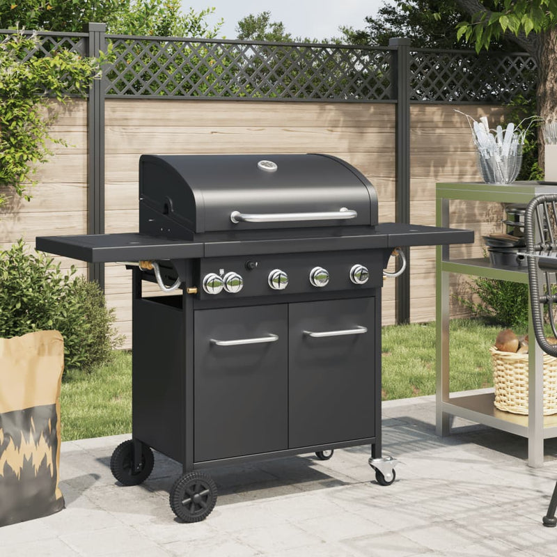 Load image into Gallery viewer, VidaXL Gasbarbecue met 5 branders gepoedercoat staal zwart
