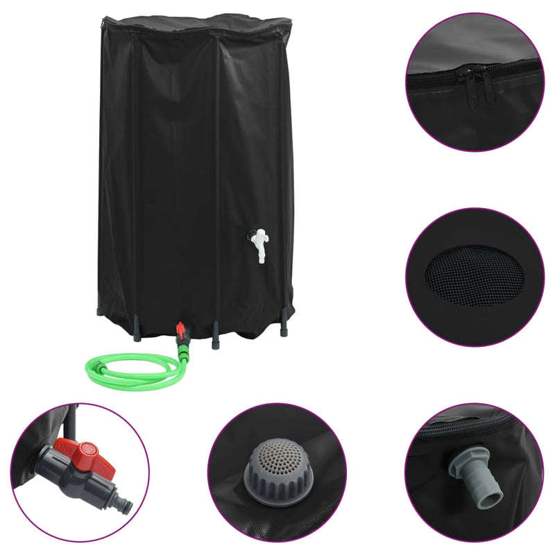 Load image into Gallery viewer, Vidaxl watertank met kraan opvouwbaar 500 l pvc
