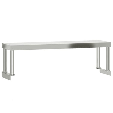 Vidaxl verhoging voor werktafel 110x30x35 cm roestvrij staal